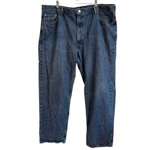 Levi's Levi Strauss 550 Mens 46x32 Relaxed Fit 5-Pocket Cotton Denim Blue Jeans
